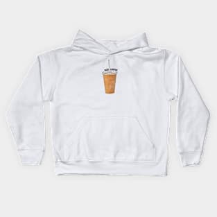 Iced Coffee Drawing Kids Hoodie